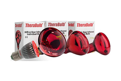image of TheraBulb LED, 150 watt, 250 watt, and new 300 watt near infrared bulbs