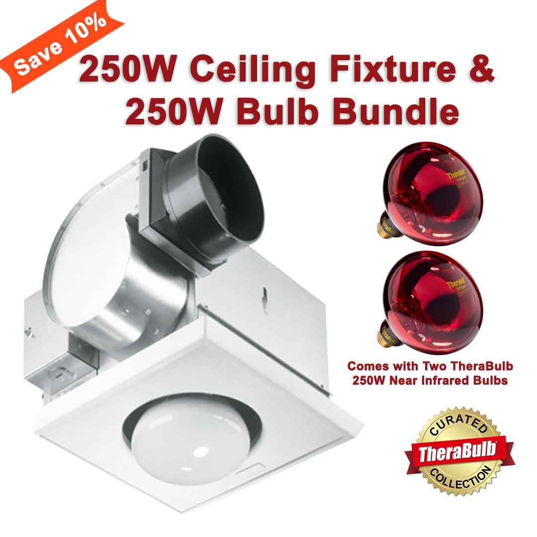 250W Ceiling Fixture & TheraBulb 250W Near Infared Bulb Bundle
