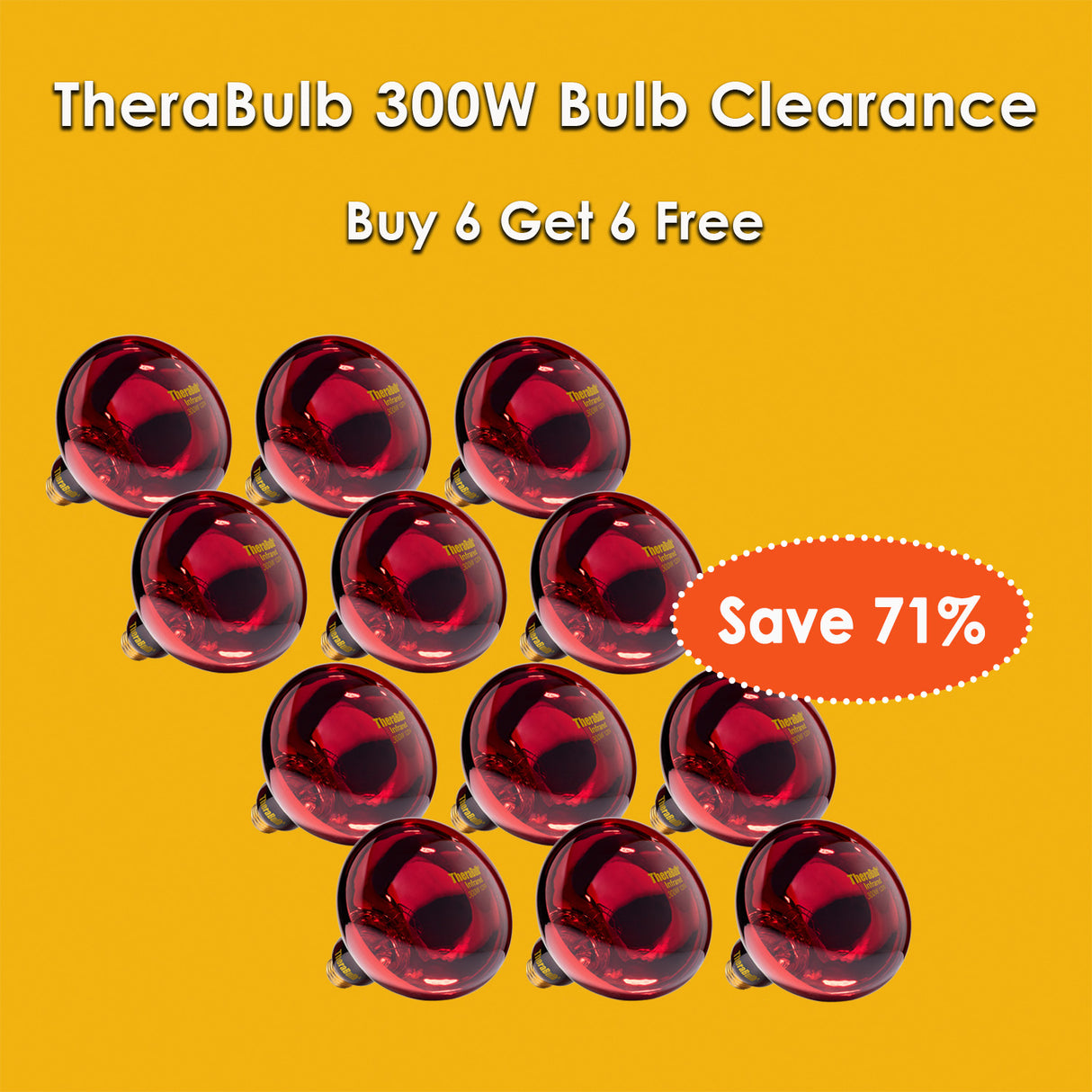 TheraBulb 300W Near Infrared Bulb 12-Pack