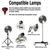 150W Near Infrared Heat Bulb 120V US, Canada, Mexico | TheraBulb