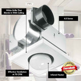 250W Infrared Heater-Ventilation Fan, 1 Bulb
