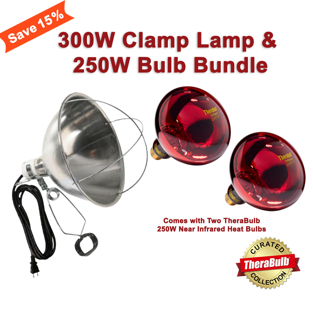 300W Clamp Lamp & TheraBulb 250W Near Infrared Bulb Bundle