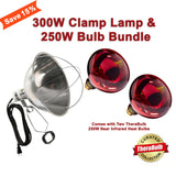 300W Clamp Lamp & TheraBulb 250W Near Infrared Bulb Bundle