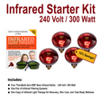 TheraBulb 300W infrared starter kit featuring award-winning zero-EMF incandescent infrared bulbs