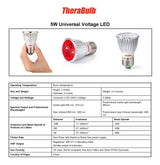 5W Near Infrared LED Bulb Universal Voltage | TheraBulb