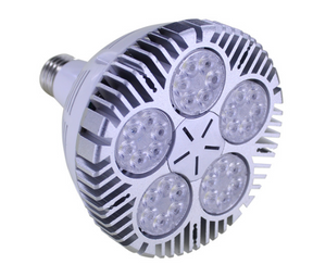 Universal voltage, 25W lab-certified LED red light / near infrared bulb for wellness and sauna use. 
